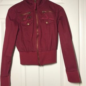 Red zippered jacket